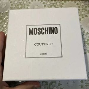 Moschino Women's Genuine Leather Belt In Gold MSRP $395